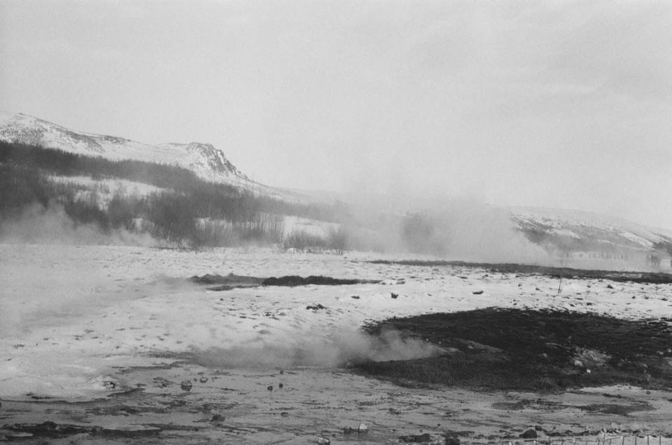 Geothermal landscape at Geysir