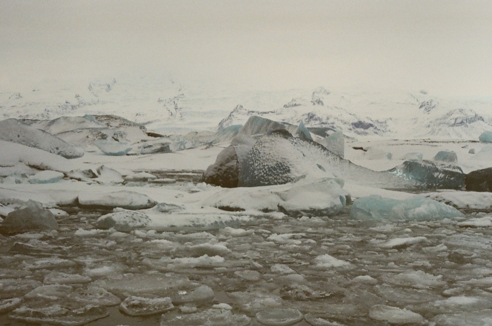Jökulsárlón photographed on film