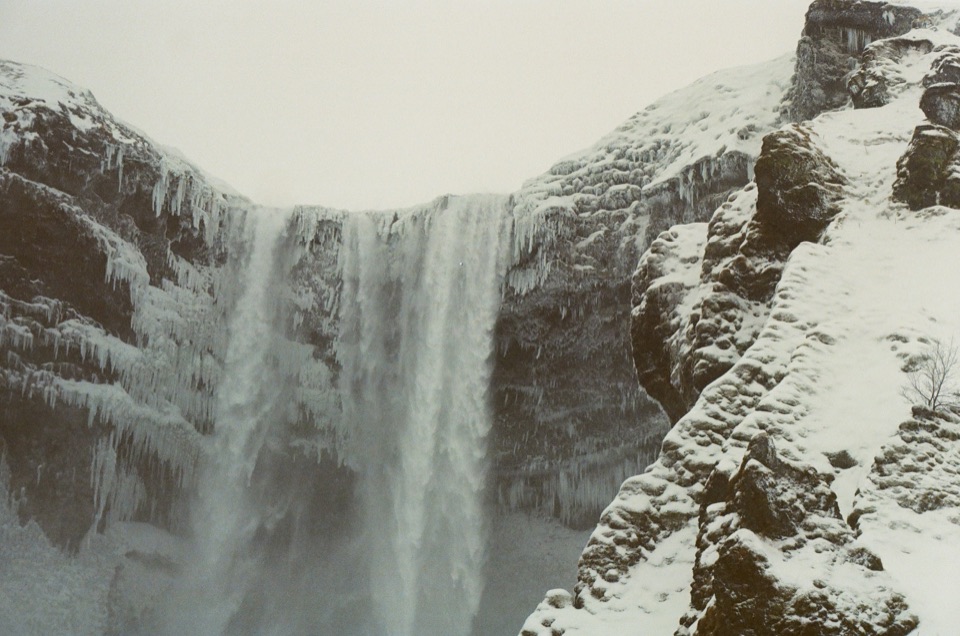 A view around Skógafoss on film