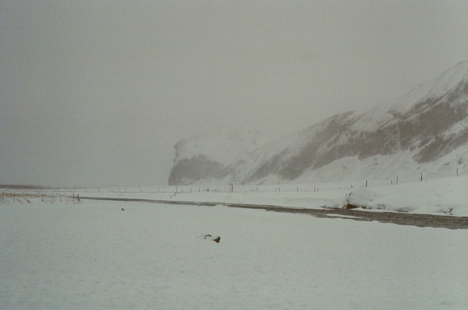 A film frame from Skógafoss